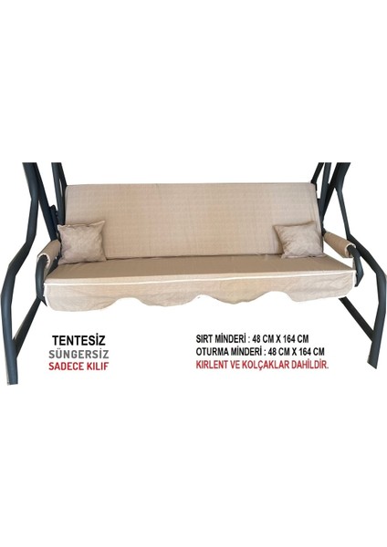 Renkli 3 Kişilik Salıncağı Minder Seti Kılıfı, Şık ve Rahat Kullanım