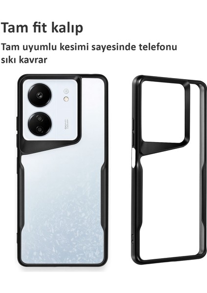 Xiaomi Redmi 13C Kılıf Darbe Önleyici Kenar Renkli Silikon Kapak fırsatları