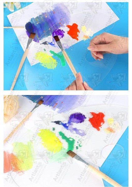 Pleksi Akrilik Resim Paleti 30X40 3mm 1 Adet Oval Palet Plastik Şeffaf Resim Boya Paleti Orta Boy Boyama Tepsisi modelleri