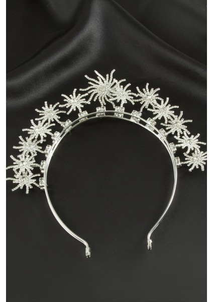 Ağaç Lüks Taşlı Gelin Tacı