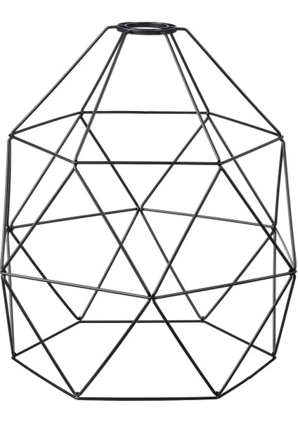 Sarkıt Lamba Abajur Başlığı, Siyah, 30 cm