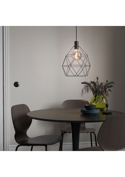 Sarkıt Lamba Abajur Başlığı, Siyah, 30 cm fiyatları