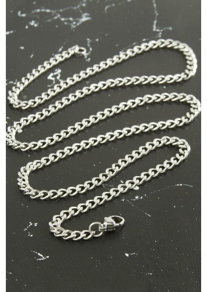 Düz Zincir Çelik Kolye 55 cm