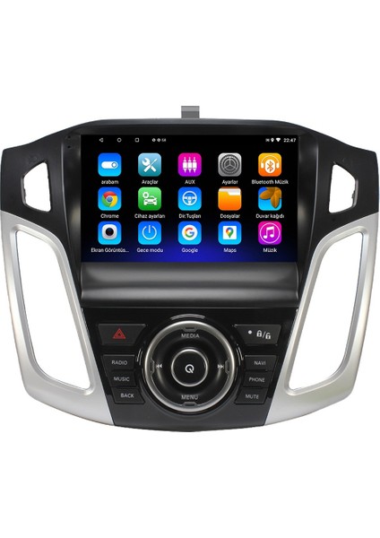 Ford Focus 3-4(2012-2017)-9''ANDROİD Gerçek 2+32 GB / 4 Çekirdek 1.6ghz / Wıfı 5.0ghz / Bt 5.4-Kablosuz Carplay-Ahd Hd Geri Görüş Kamera Hediye modelleri