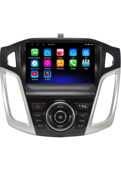 Ford Focus 3-4(2012-2017)-9''ANDROİD Gerçek 2+32 GB / 4 Çekirdek 1.6ghz / Wıfı 5.0ghz / Bt 5.4-Kablosuz Carplay-Ahd Hd Geri Görüş Kamera Hediye