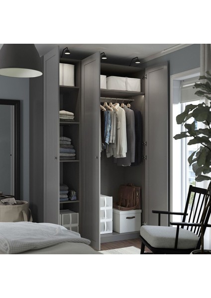 Pax Gardırop, Koyu Gri, 150X60X236 cm modelleri
