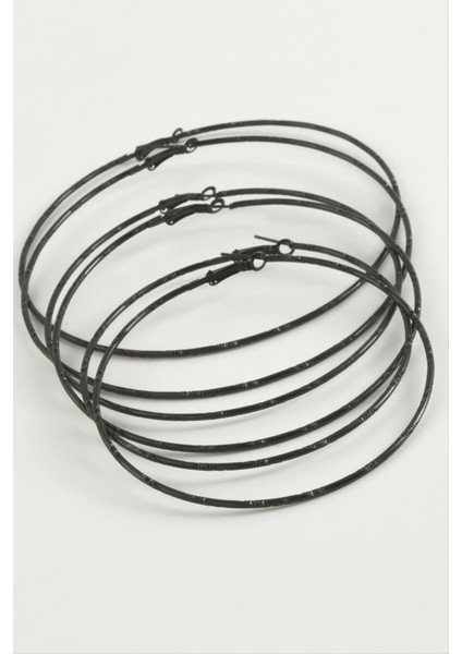 Noktalı Metal Halka Küpe 6 Adet