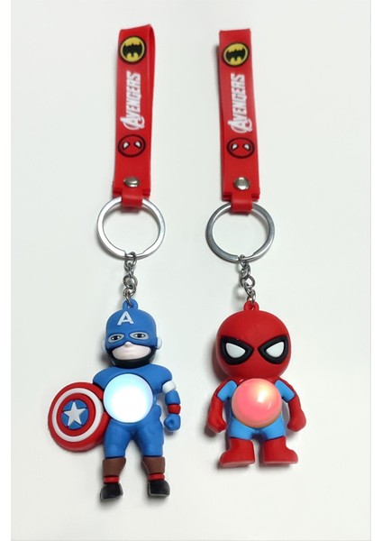 Süper Kahraman Işıklı Silikon Anahtarlık