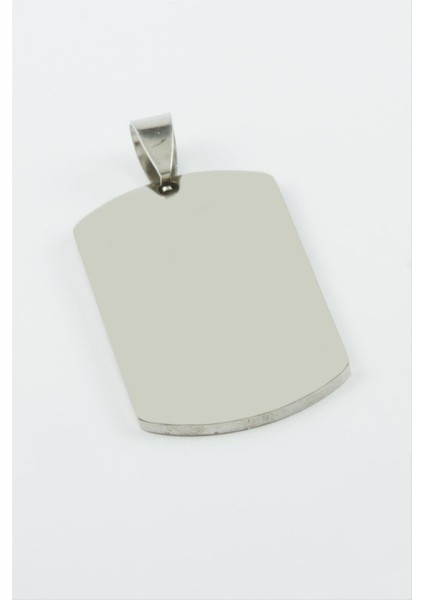 Künye Isim Yazılabilir Çelik Kolye Ucu 2*3,5 cm modelleri