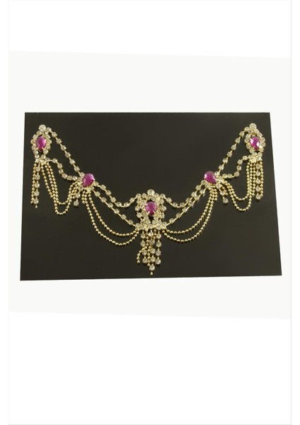 Damla Şerit Taşlı Alınlık