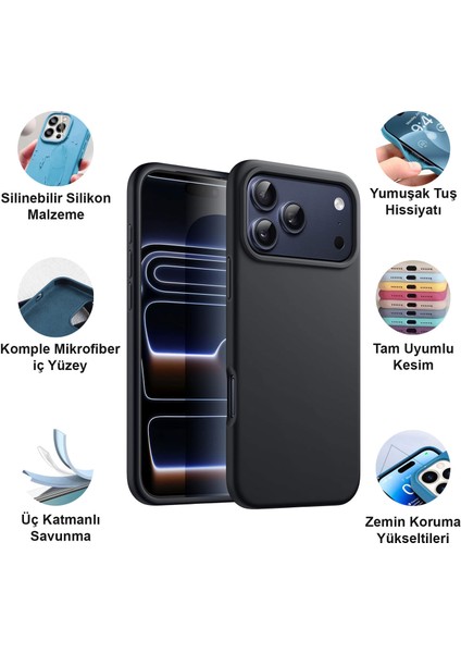 iPhone 17 Pro Kılıf Lansman Premium Silinebilir Silikon fiyatları