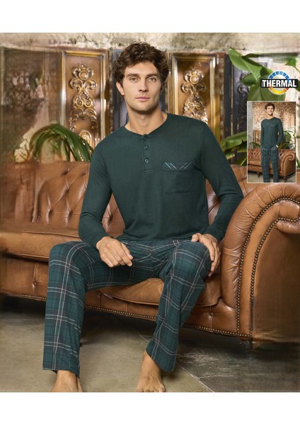 Erkek Thermal Uzun Kollu Pijama Takım 250454