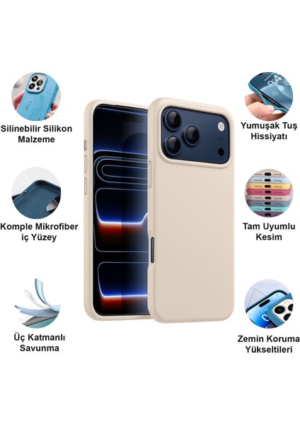 iPhone 17 Pro Kılıf Lansman Premium Silinebilir Silikon fiyatları
