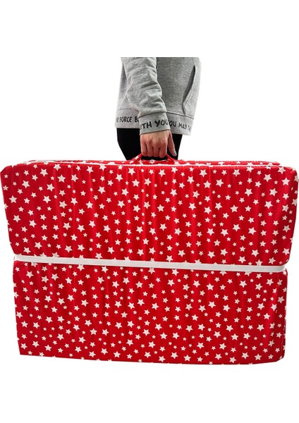 Taşınabilir Katlanır Minder, Süngerli, Kırmızı Yıldız, 80X180 Cm, 6 cm Kalınlık modelleri