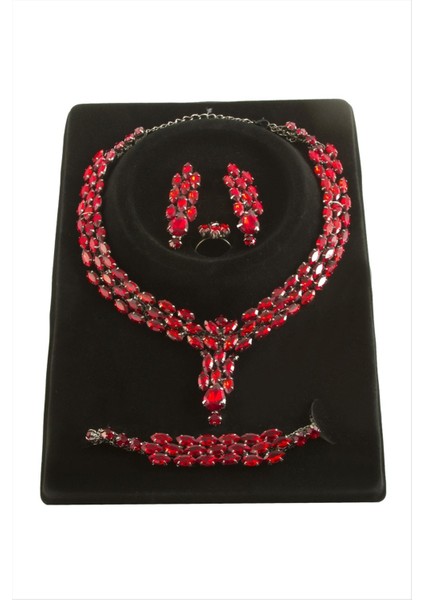 Damla Taşlı Set Kolye