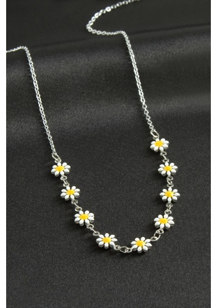 Papatya Mineli Kolye