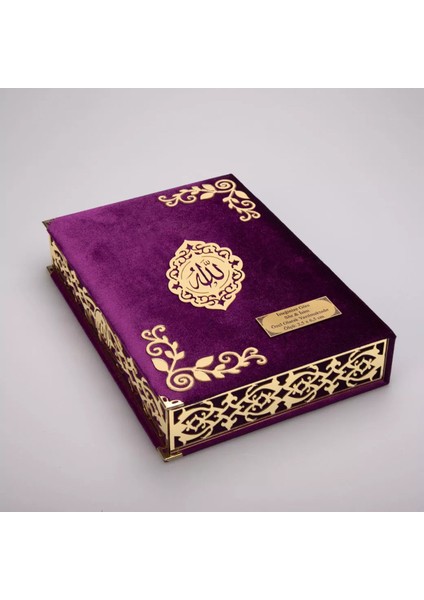 Raşel Kutulu Hediyelik Kuran-I Kerim (Orta Boy, Mor, Şems Lafzatullah Gold Pleksi) fırsatları
