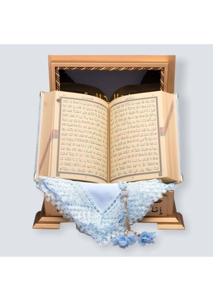 Dini Hediye Gold Sandıklı Hafız Boy Kur'an-I Kerim Seti(Gökyüzü) fiyatları