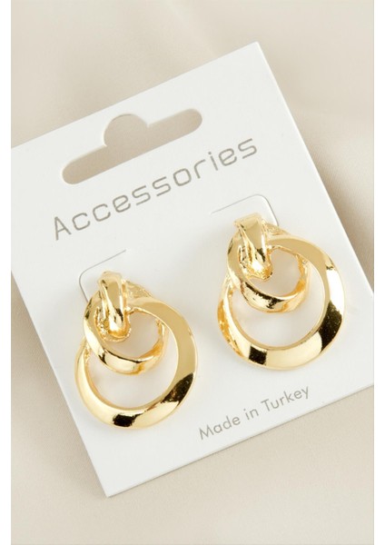 Halka Örgülü Yeni Sezon Metal Küpe