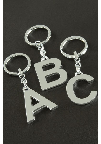 Gümüş Renkli Metal Harf Anahtarlık Standlı 72 Adet fiyatları