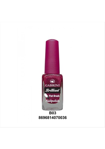 Gabrini Brilliant Flat Brush Oje (Simli Oje)