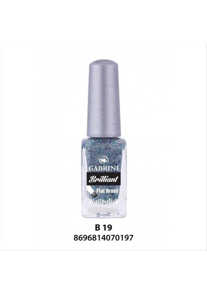 Gabrini Brilliant Flat Brush Oje (Simli Oje)