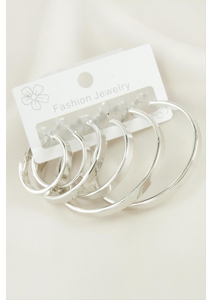 6 Adet Ezme Halka Küpe