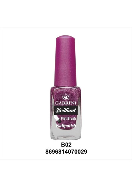 Gabrini Brilliant Flat Brush Oje (Simli Oje)