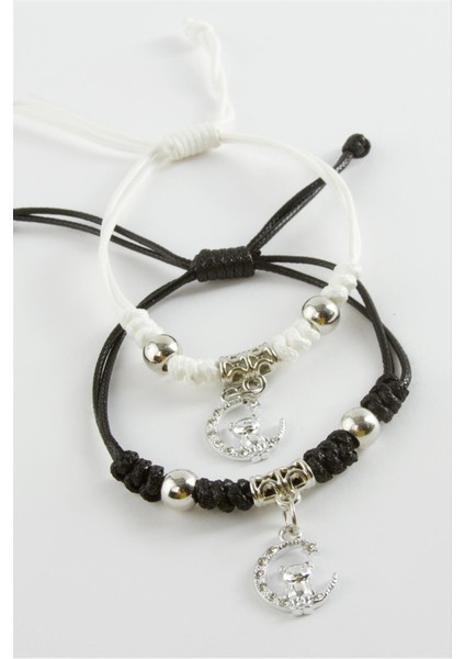 2 Adet Ayıcık Zirkon Taşlı Lüks Ip Bileklik