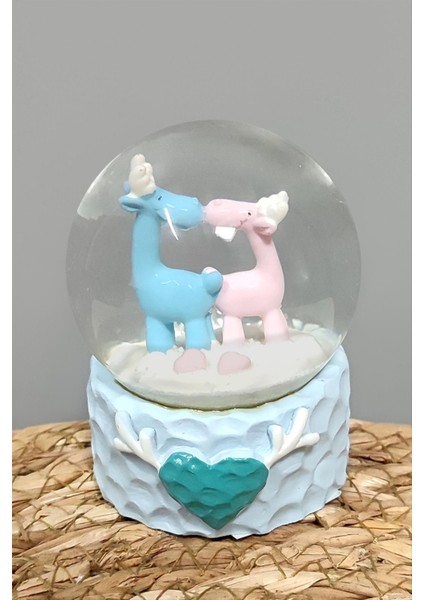 Geyik Işıklı Kar Küresi Küçük