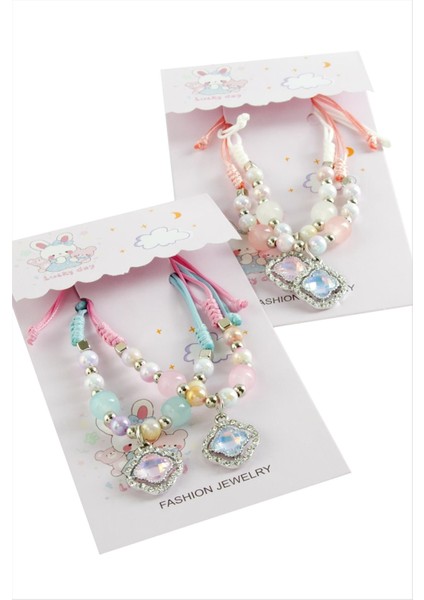 2 Adet Çiçek Zirkon Taşlı Lüks Ip Bileklik fiyatları