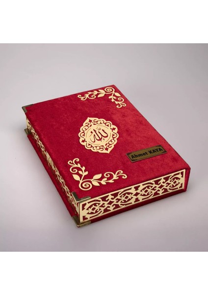 Raşel Kutulu Hediyelik Kuran-I Kerim (Orta Boy, Kırmızı, Şems Lafzatullah Gold Pleksi) fırsatları