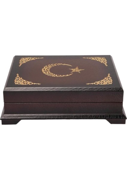 Kahverengi Sandıklı Hafız Boy Kur'an-I Kerim Seti-Türk Bayraklı fırsatları