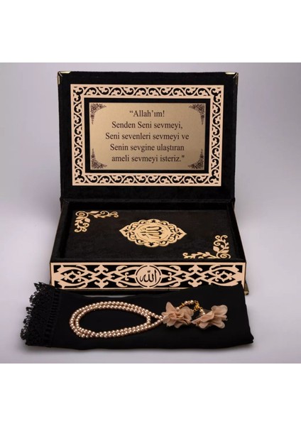 Şal + Tesbih + Kuran Hediye Seti (Orta Boy, Şemslafzatullah, Gold Pleksi, Raşel Kutu, Siyah) fırsatları