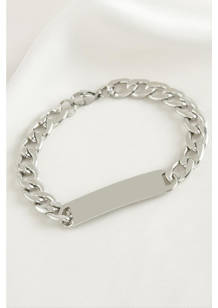 Künye Çelik Bileklik (Isim Yazılabilir)