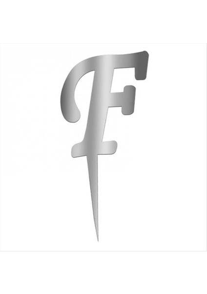 Gümüş Renkli Harf Pasta ve Kek Pleksi