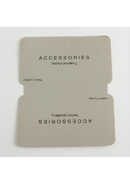 Gri Renkli Lüks Kolye Kartı