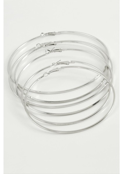 Ezme Metal Halka Küpe 6 Adet