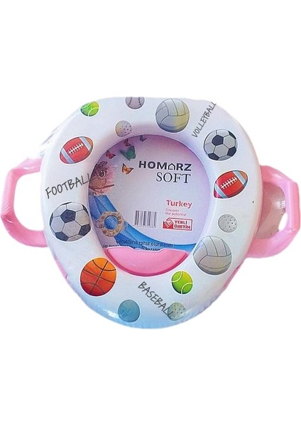 Pembe Kulp Kız Çocuk Klozet Adaptörü – Kız Çocukları Için Güvenli ve Konforlu Lazımlık