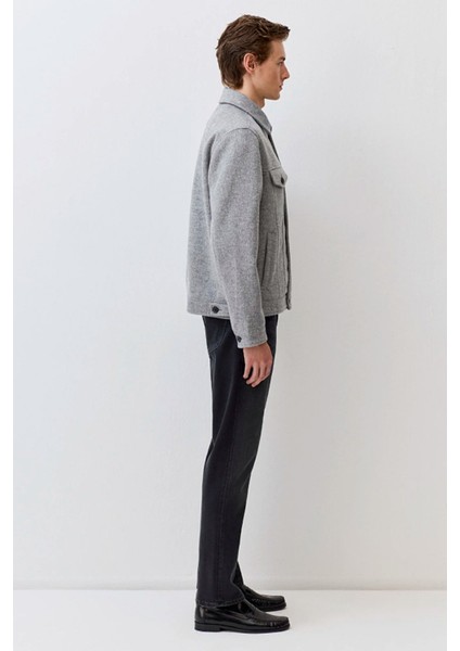 Erkek Yün Karışımlı Gri Ceket 0110600-80018 indirimleri