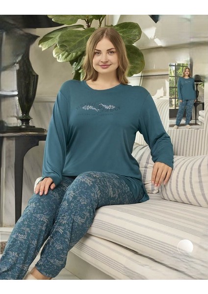 Battal Vıskon Uzun Kollu Pijama Takımı 240654