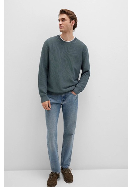 Bisiklet Yaka Yeşil Kazak 0710197-80889 fiyatları