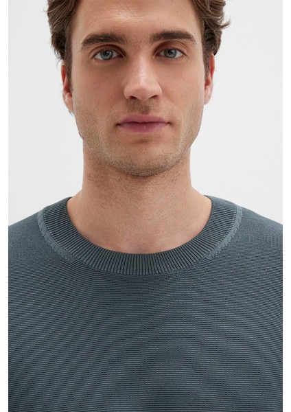 Bisiklet Yaka Yeşil Kazak 0710197-80889 fırsatları