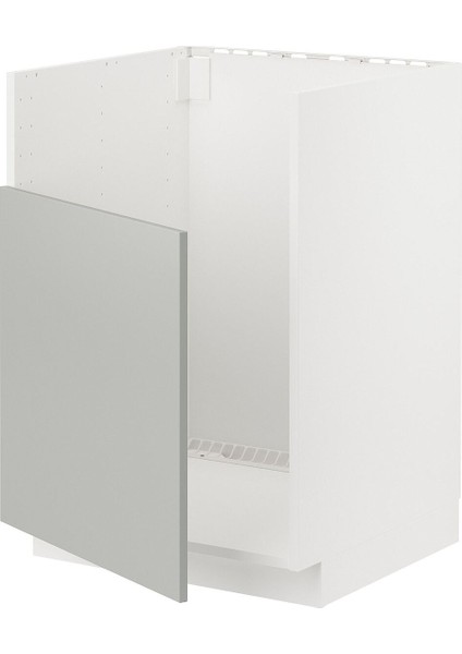 Eviye Dolabı, Havstorp Açık Gri, 60X60 Cm, 1 Kapaklı
