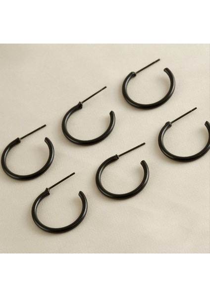 6 Adet Boru Halka Küpe 2 cm