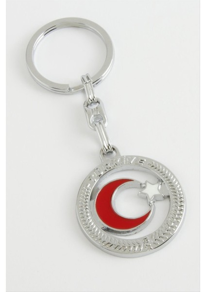 Ay Yıldız Metal Anahtarlık