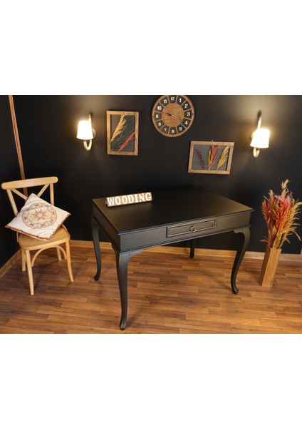 120 cm Çekmeceli Masif Siyah Çalışma Masası fiyatları