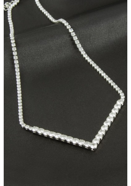 Üçgen Tamtur Zirkon Taşlı Lüks Kolye 4 mm fiyatları