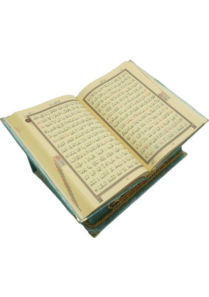 Hediye Kuranı Kerim Seti Rahleli Kadife Kutulu Su Yeşili fiyatları