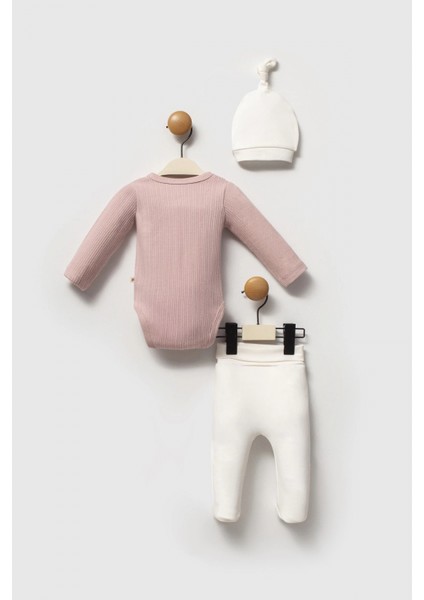 Moi Noi Şapkalı Badi Pantolon Takım MNB5346 Mürdüm